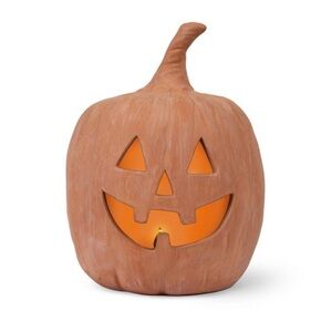 New! Target Bullseye Playground Halloween Light Up Orange Terracotta Pumpkin